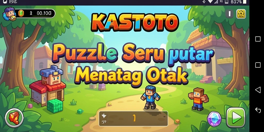 Tampilan gameplay KASTOTO dengan tantangan Puzzle yang menarik.