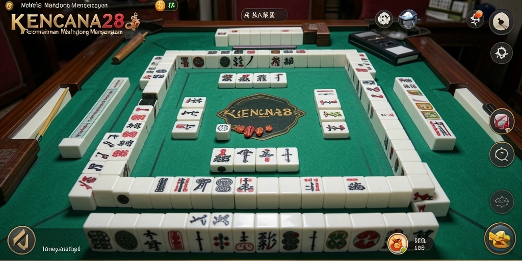 Tampilan gameplay seru dari KENCANA28 dalam permainan Mahjong.