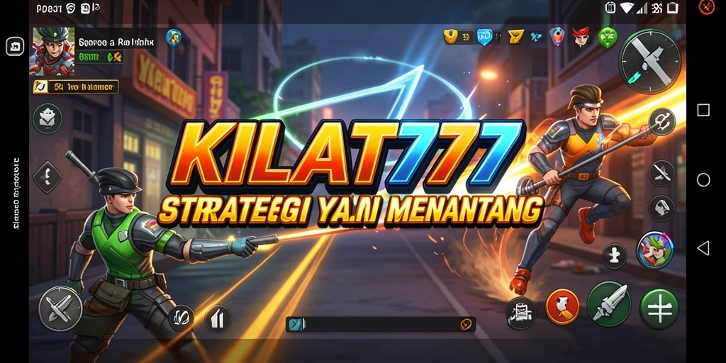 Tampilan aksi menegangkan dalam permainan strategi KILAT77.