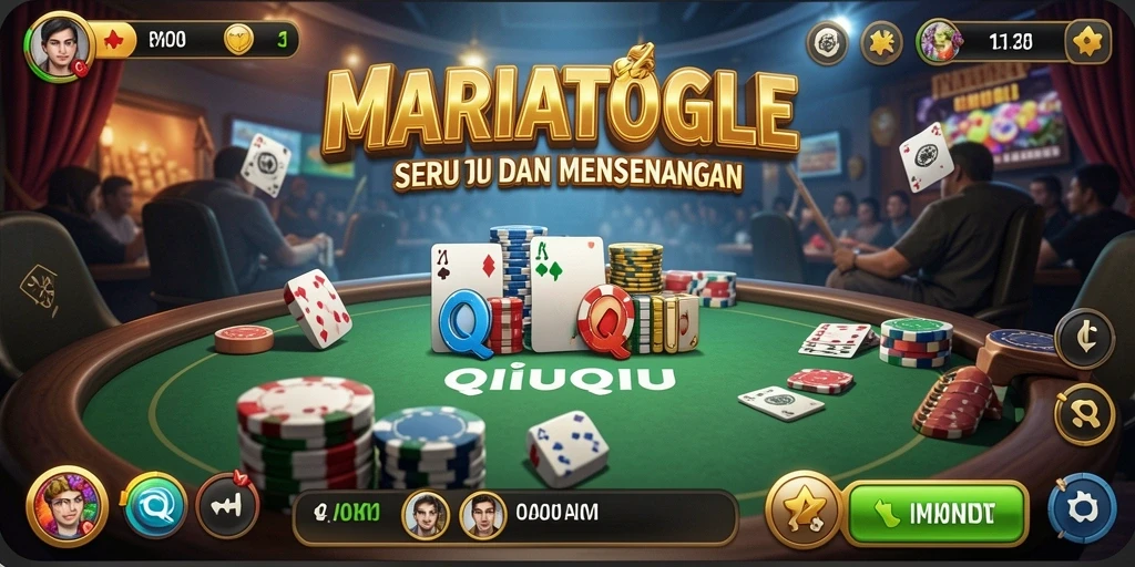 Tampilan gameplay seru dalam MARIATOGEL QiuQiu.