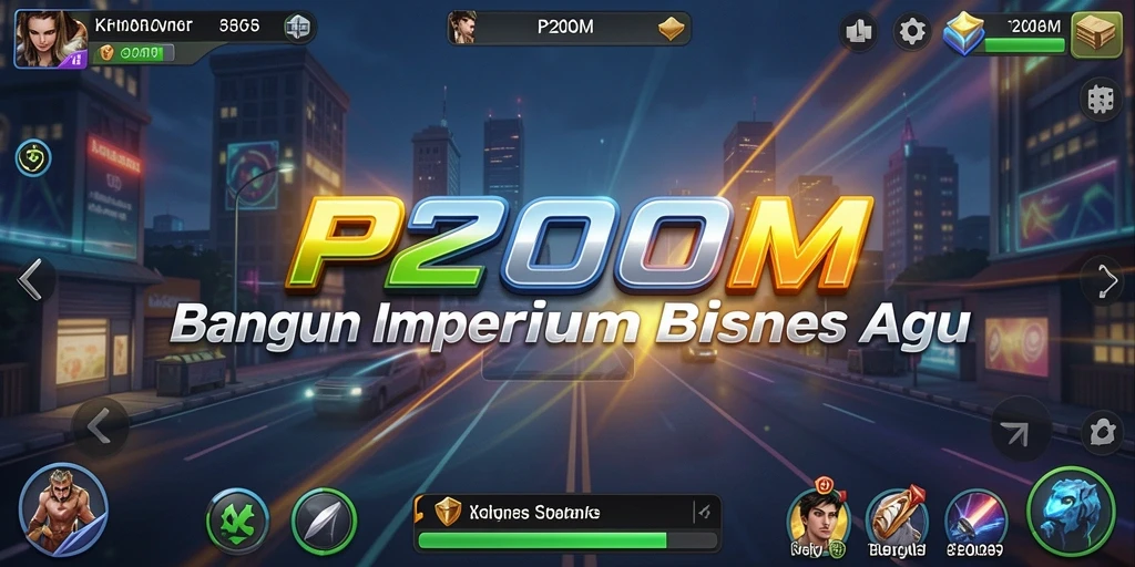 Tampilan gameplay P200M yang menarik dan penuh warna.