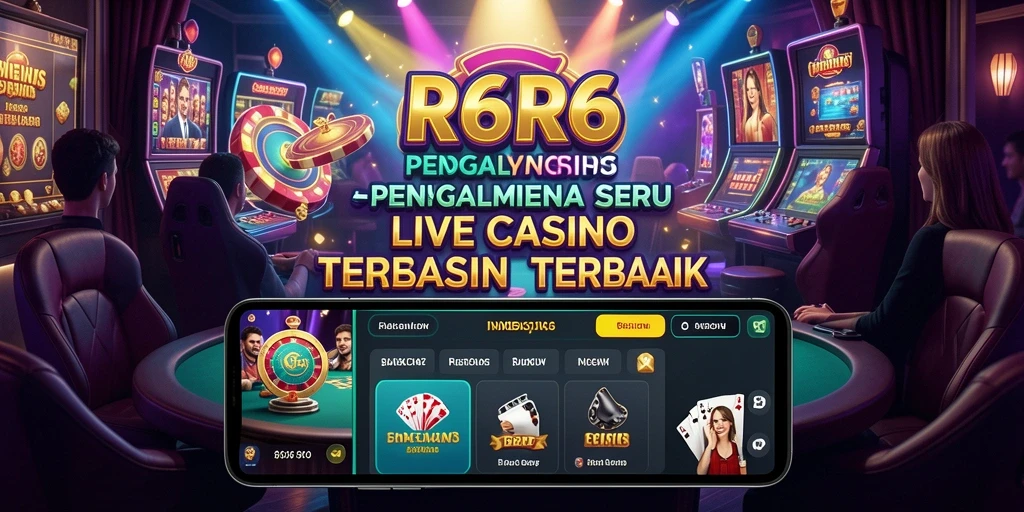 Tampilan permainan Live Casino yang seru dan menegangkan di R6R6.